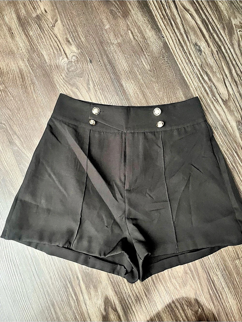High-Waist Black Shorts Like New